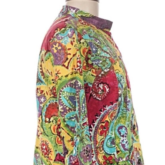 Very Good Condition-Chico's Size M 3/4 sleeve blouse - Picture 3 of 5